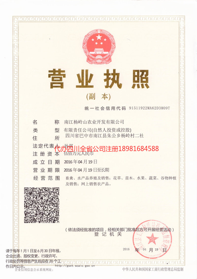 靖西靖西杨岭山农业开发有限公司